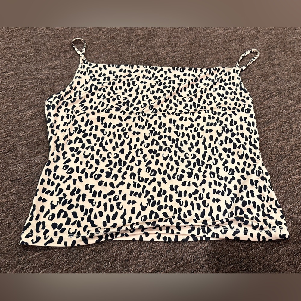 EUC Ladies Tiger top tank sexy casual spaghetti strap intimate Sz M stretch